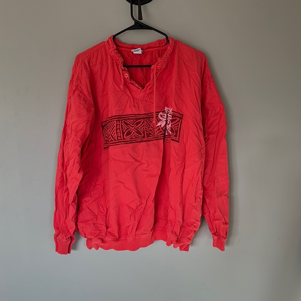 Pink Hawaiian Long Sleeve Shirt